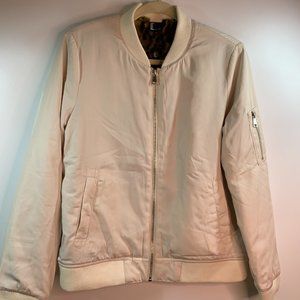 Love Token Faux Fur Lined Bomber Jacket Champagne Color Size M NWT! Beautiful!